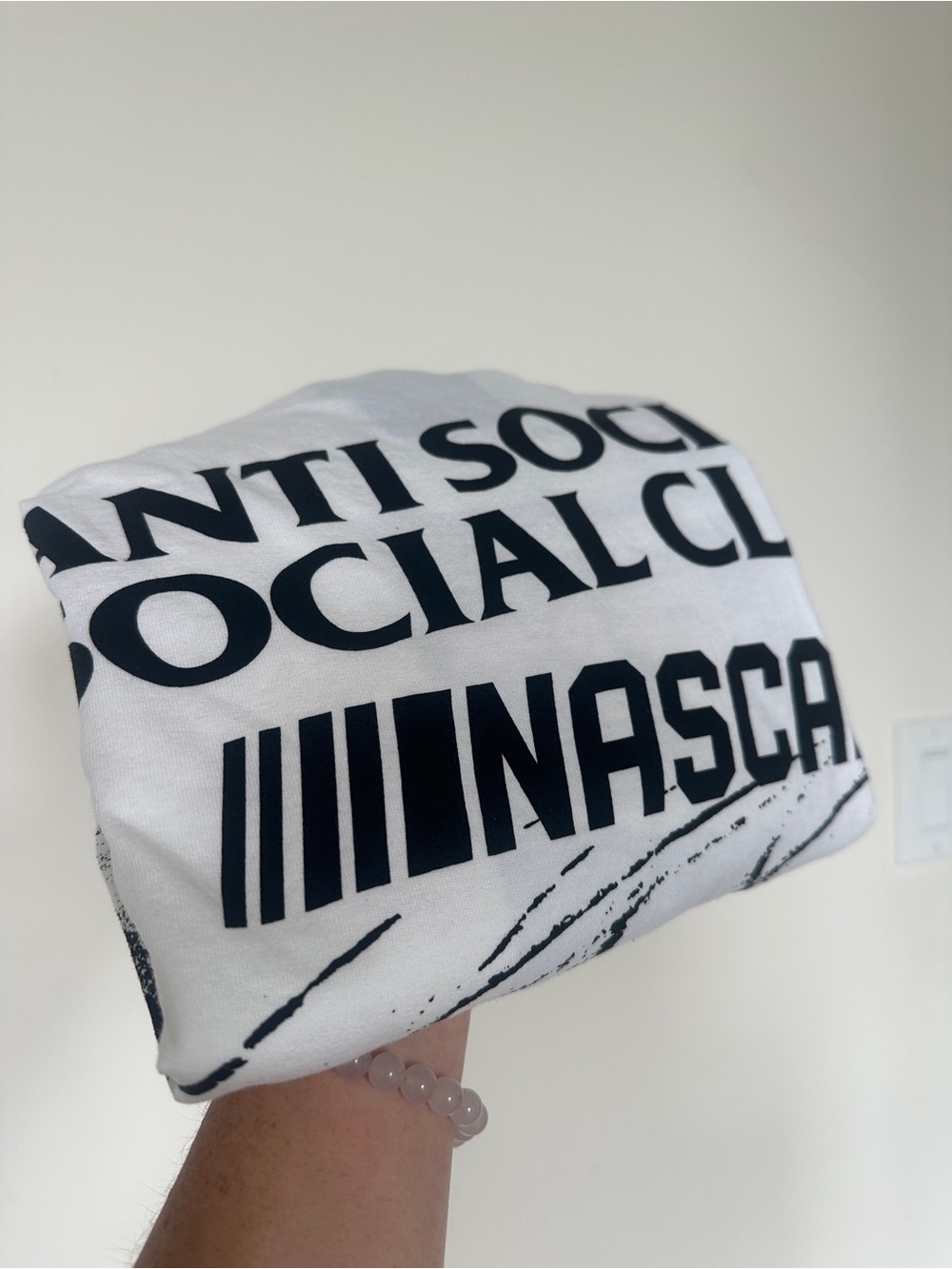šļøšØAnti Social Social Club x NASCAR White Graphic Tee Size XXL NWT
